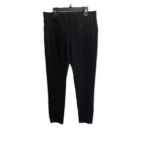 Etcetera Black Tapered Slacks Dress Pants Pull-On Elastic Womens 8 Classic Work